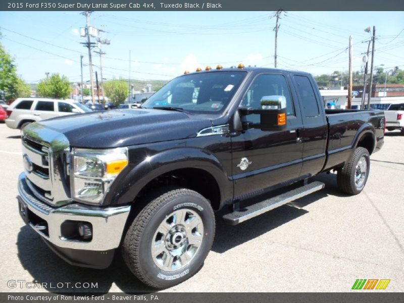 Tuxedo Black / Black 2015 Ford F350 Super Duty Lariat Super Cab 4x4