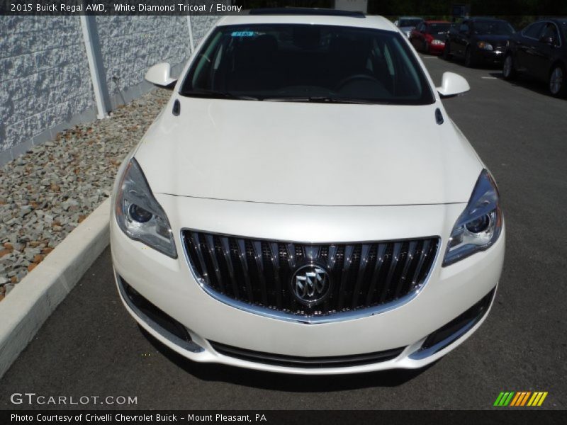 White Diamond Tricoat / Ebony 2015 Buick Regal AWD