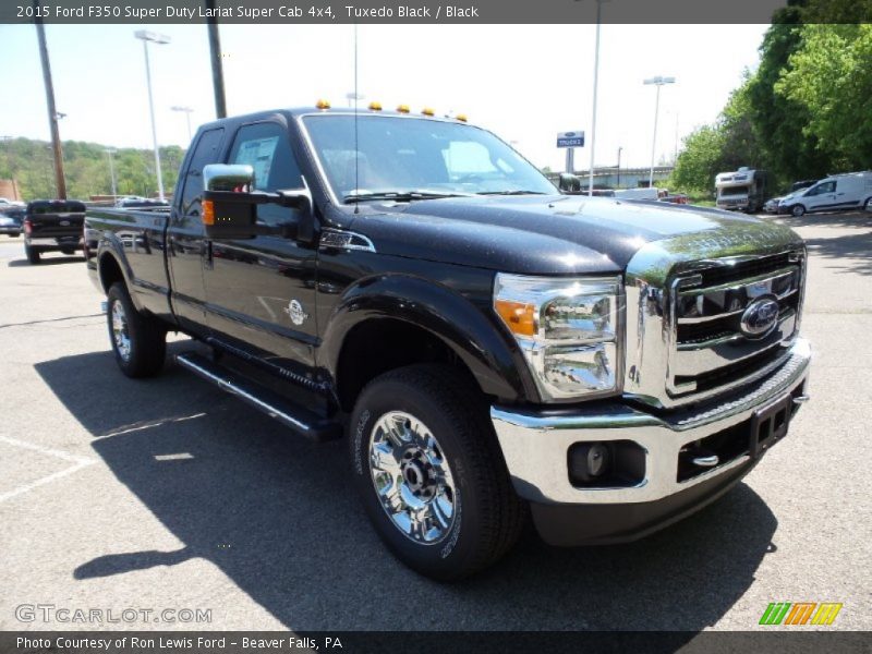 Tuxedo Black / Black 2015 Ford F350 Super Duty Lariat Super Cab 4x4