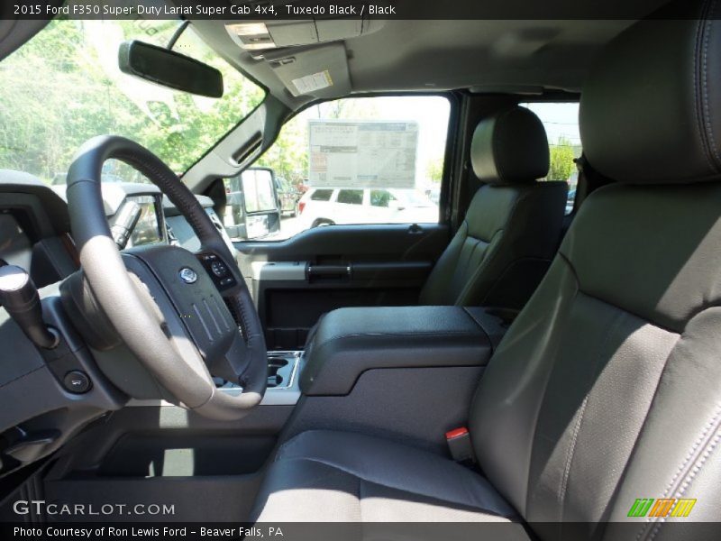 Tuxedo Black / Black 2015 Ford F350 Super Duty Lariat Super Cab 4x4