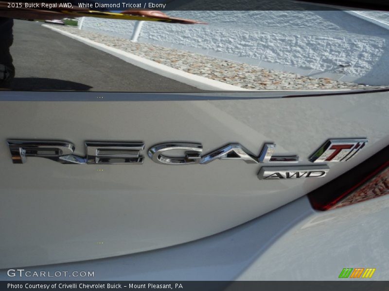 White Diamond Tricoat / Ebony 2015 Buick Regal AWD