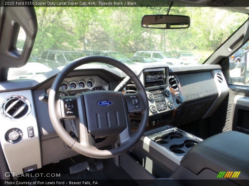Tuxedo Black / Black 2015 Ford F350 Super Duty Lariat Super Cab 4x4