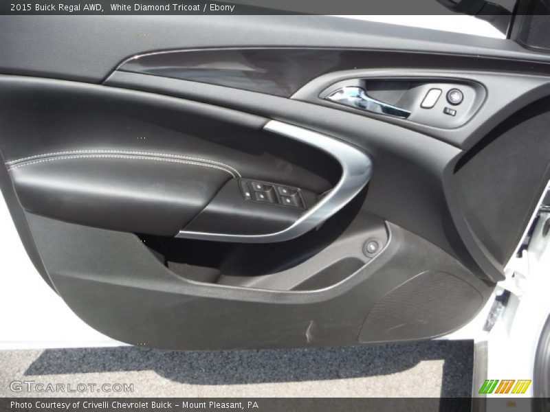 White Diamond Tricoat / Ebony 2015 Buick Regal AWD