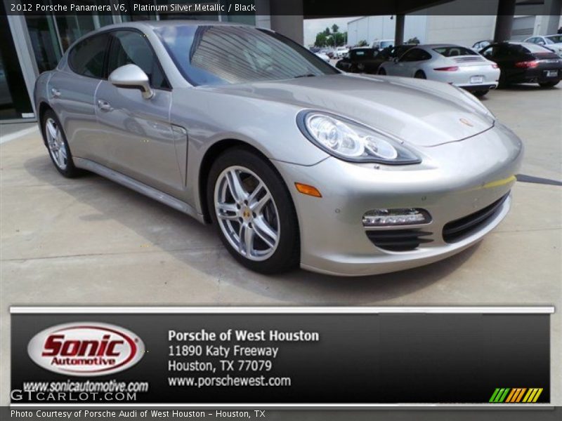 Platinum Silver Metallic / Black 2012 Porsche Panamera V6