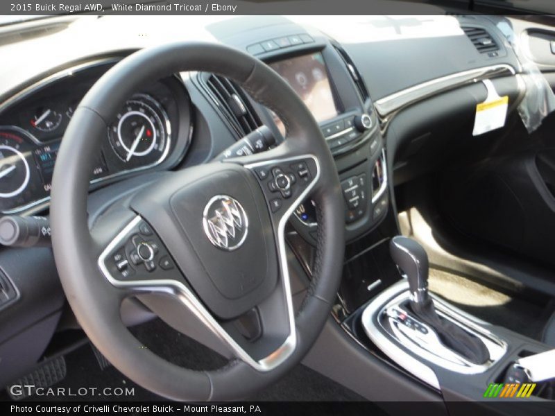White Diamond Tricoat / Ebony 2015 Buick Regal AWD