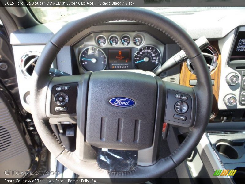 Tuxedo Black / Black 2015 Ford F350 Super Duty Lariat Super Cab 4x4