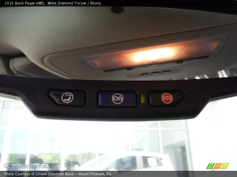 White Diamond Tricoat / Ebony 2015 Buick Regal AWD