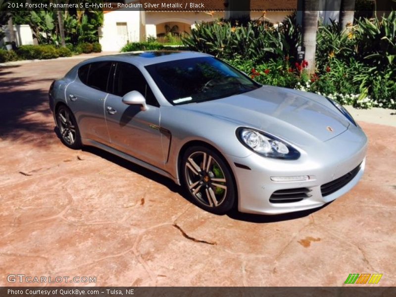 Rhodium Silver Metallic / Black 2014 Porsche Panamera S E-Hybrid