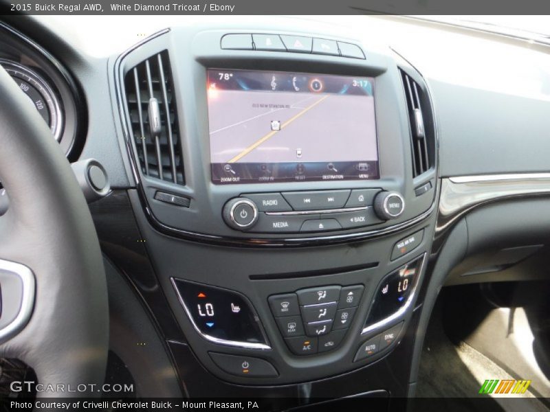 White Diamond Tricoat / Ebony 2015 Buick Regal AWD