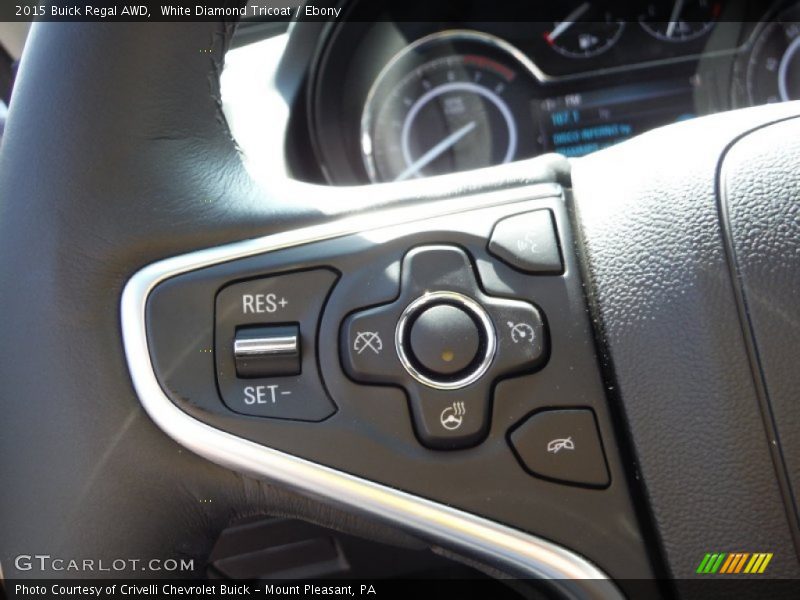 White Diamond Tricoat / Ebony 2015 Buick Regal AWD