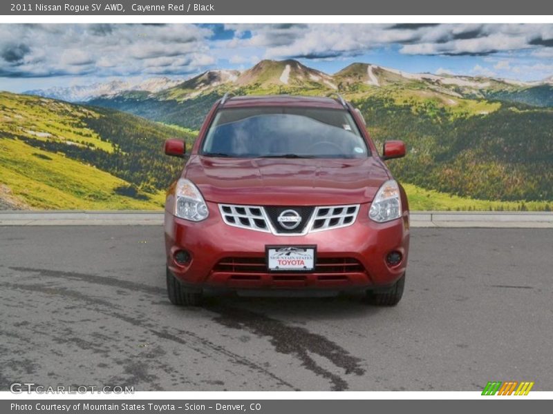 Cayenne Red / Black 2011 Nissan Rogue SV AWD
