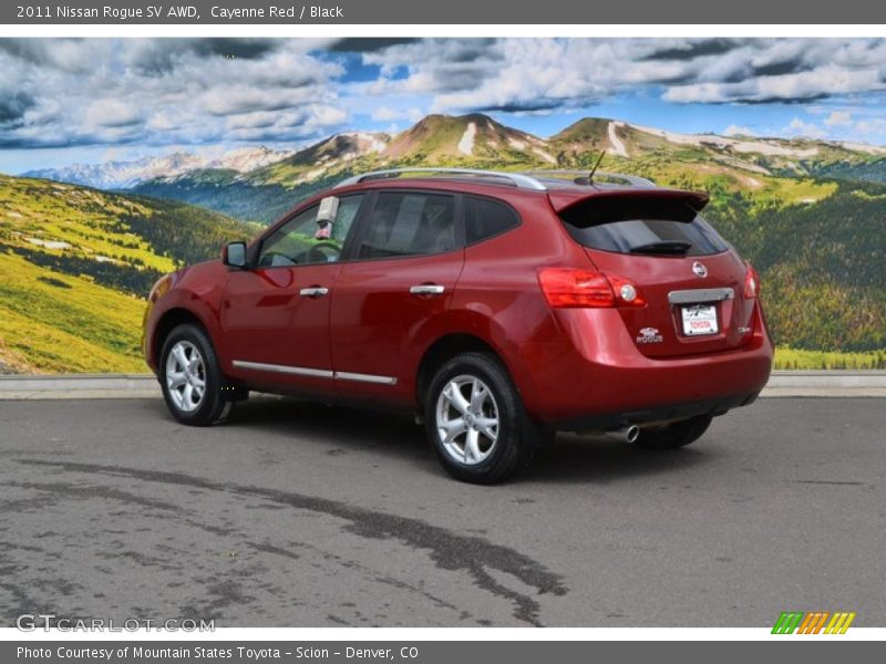 Cayenne Red / Black 2011 Nissan Rogue SV AWD