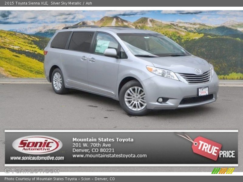 Silver Sky Metallic / Ash 2015 Toyota Sienna XLE