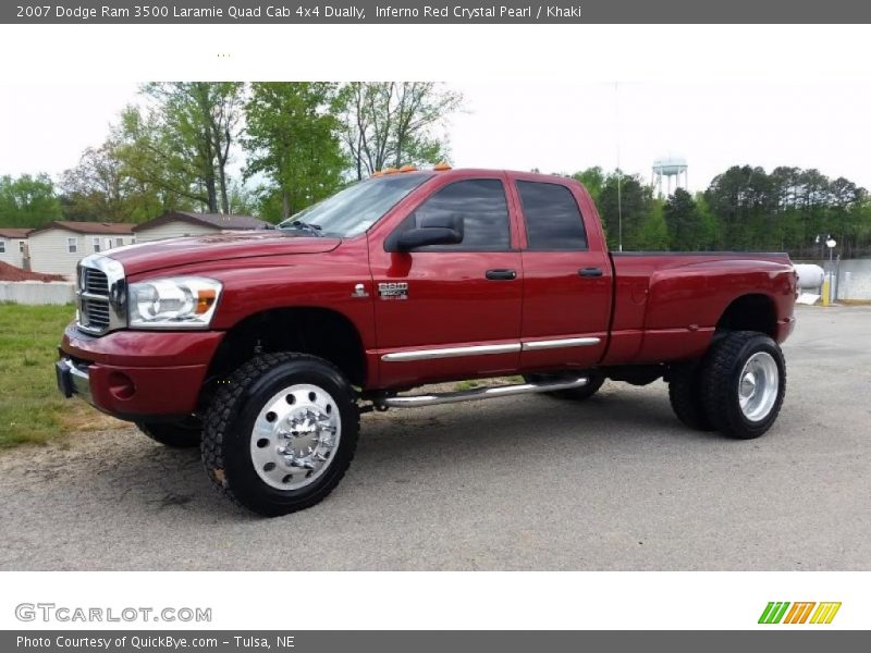 Front 3/4 View of 2007 Ram 3500 Laramie Quad Cab 4x4 Dually