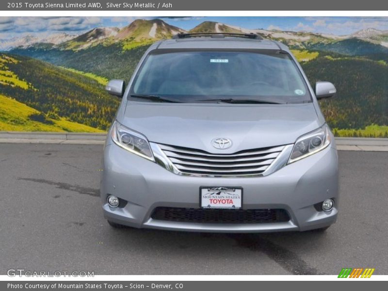 Silver Sky Metallic / Ash 2015 Toyota Sienna Limited AWD