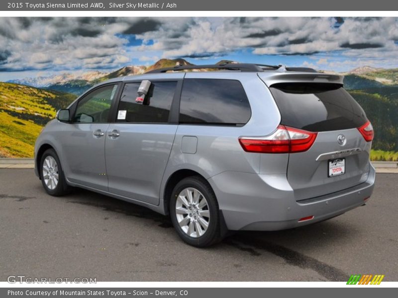 Silver Sky Metallic / Ash 2015 Toyota Sienna Limited AWD