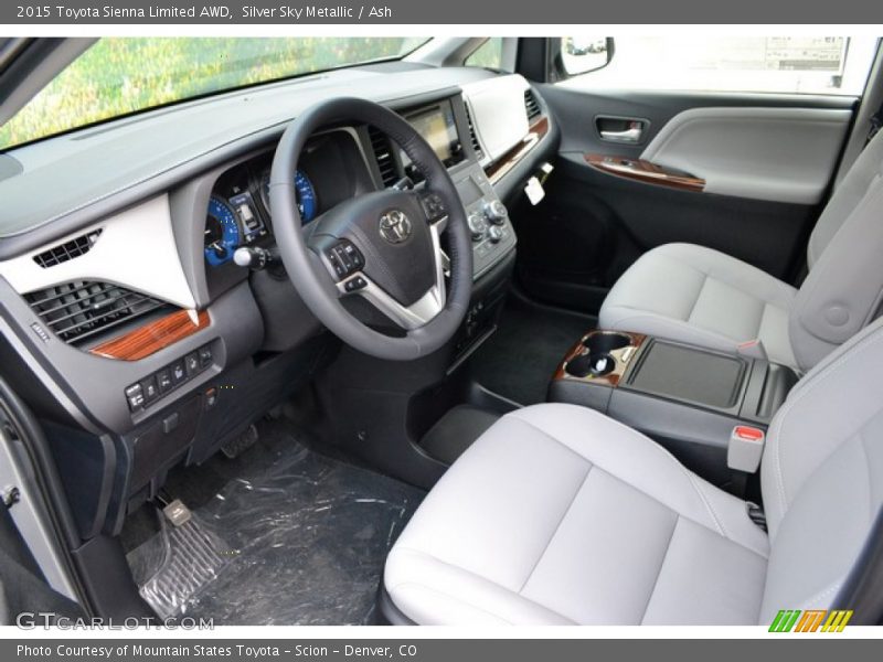 Silver Sky Metallic / Ash 2015 Toyota Sienna Limited AWD
