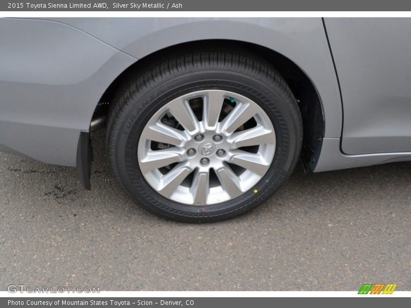 Silver Sky Metallic / Ash 2015 Toyota Sienna Limited AWD