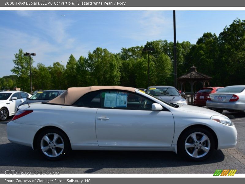 Blizzard White Pearl / Ivory 2008 Toyota Solara SLE V6 Convertible