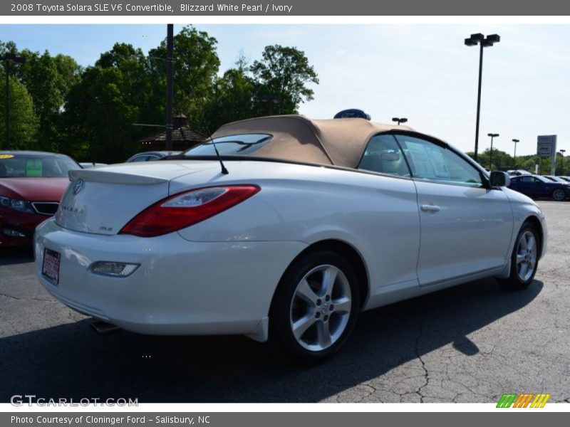 Blizzard White Pearl / Ivory 2008 Toyota Solara SLE V6 Convertible