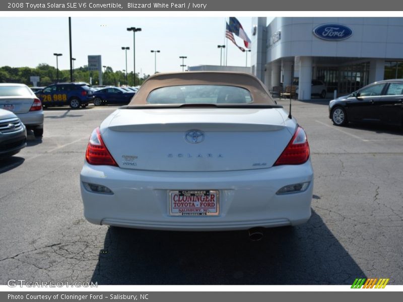 Blizzard White Pearl / Ivory 2008 Toyota Solara SLE V6 Convertible
