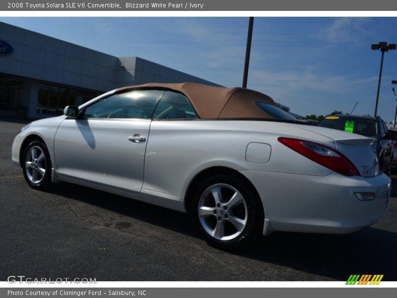 Blizzard White Pearl / Ivory 2008 Toyota Solara SLE V6 Convertible