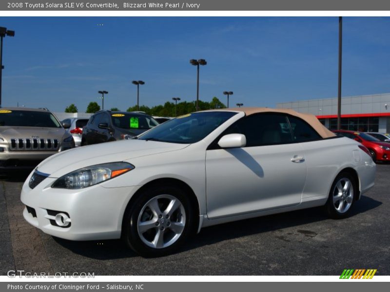 Blizzard White Pearl / Ivory 2008 Toyota Solara SLE V6 Convertible