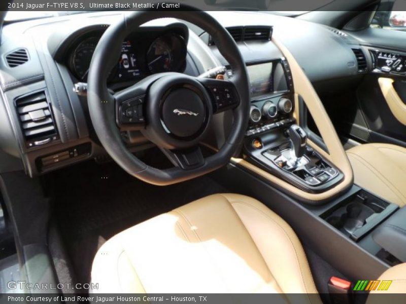 Ultimate Black Metallic / Camel 2014 Jaguar F-TYPE V8 S