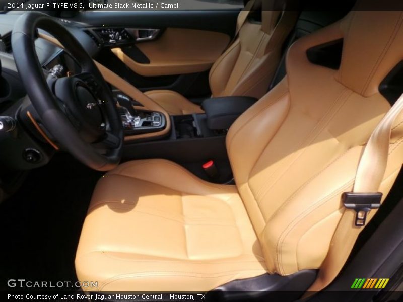 Ultimate Black Metallic / Camel 2014 Jaguar F-TYPE V8 S