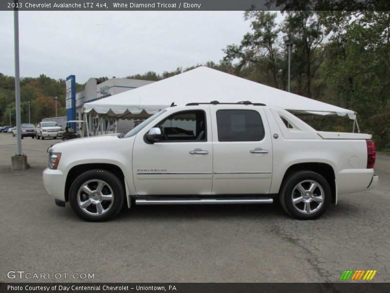 White Diamond Tricoat / Ebony 2013 Chevrolet Avalanche LTZ 4x4