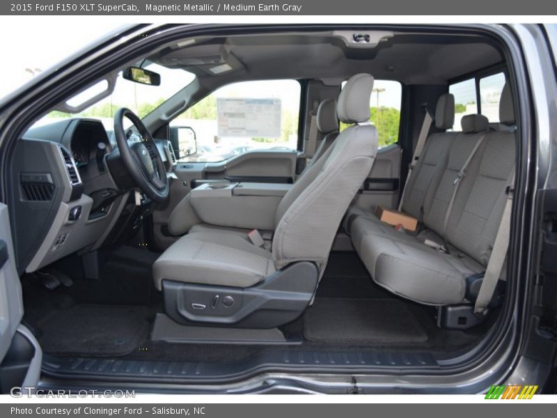  2015 F150 XLT SuperCab Medium Earth Gray Interior