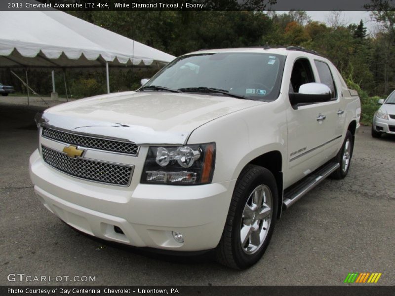 White Diamond Tricoat / Ebony 2013 Chevrolet Avalanche LTZ 4x4
