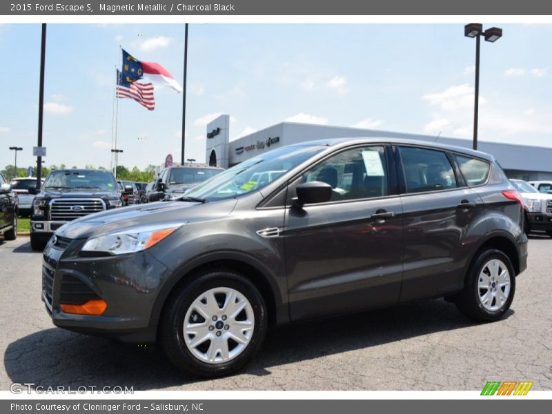 Magnetic Metallic / Charcoal Black 2015 Ford Escape S