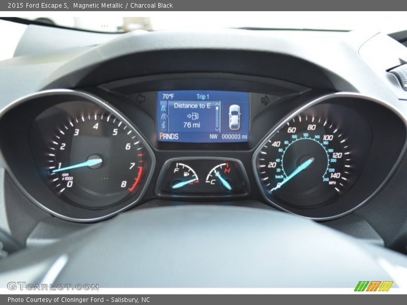 Magnetic Metallic / Charcoal Black 2015 Ford Escape S