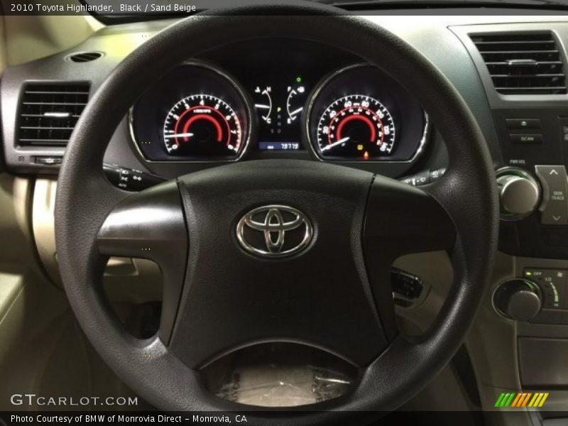 Black / Sand Beige 2010 Toyota Highlander