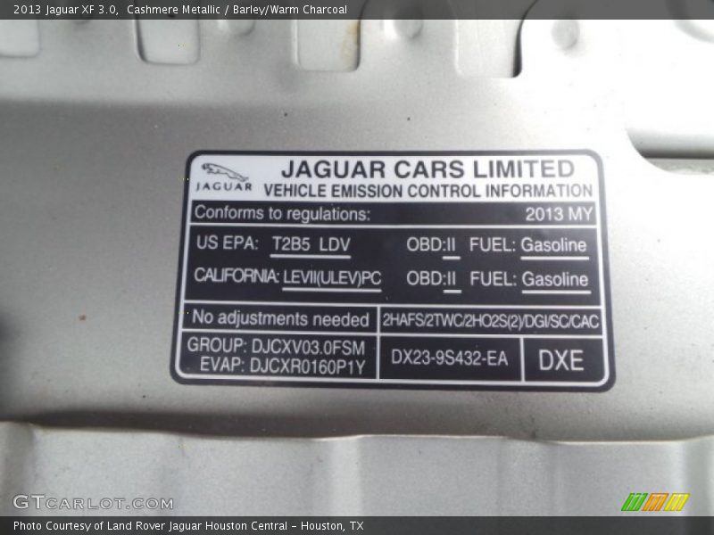 Cashmere Metallic / Barley/Warm Charcoal 2013 Jaguar XF 3.0
