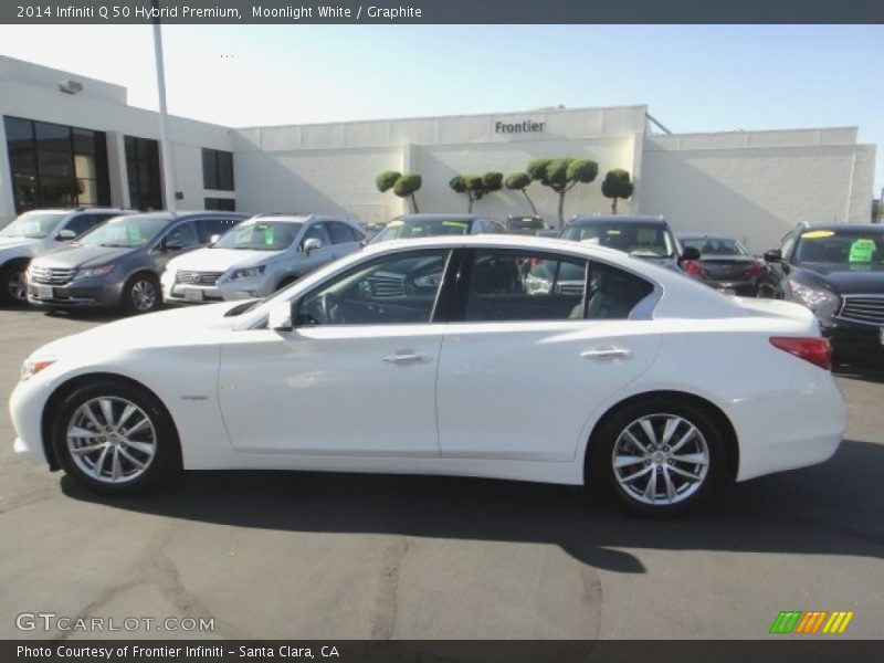 Moonlight White / Graphite 2014 Infiniti Q 50 Hybrid Premium