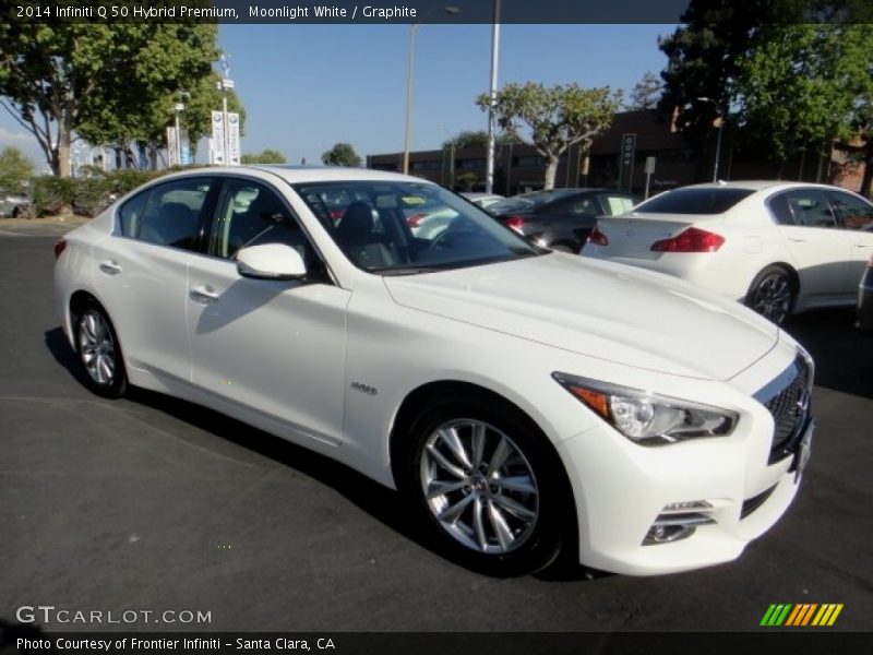 Moonlight White / Graphite 2014 Infiniti Q 50 Hybrid Premium