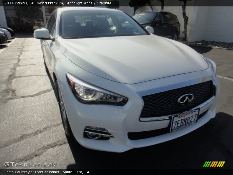 Moonlight White / Graphite 2014 Infiniti Q 50 Hybrid Premium