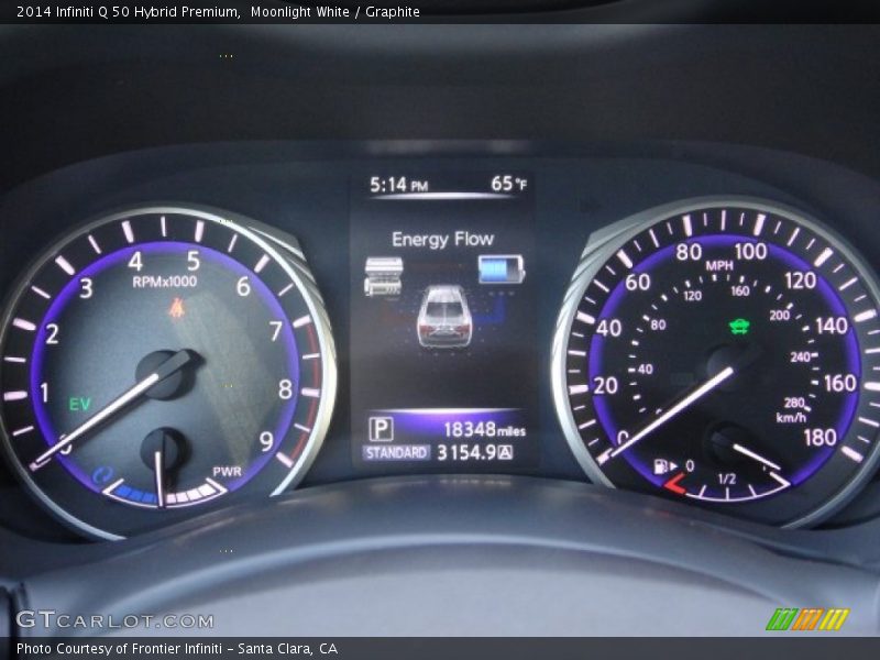 Moonlight White / Graphite 2014 Infiniti Q 50 Hybrid Premium