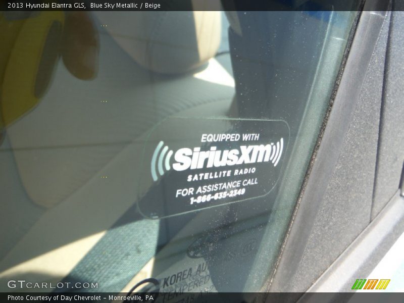 Blue Sky Metallic / Beige 2013 Hyundai Elantra GLS