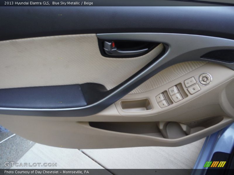 Blue Sky Metallic / Beige 2013 Hyundai Elantra GLS