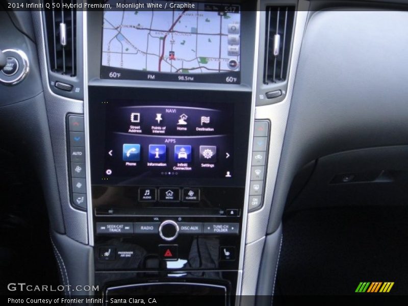 Moonlight White / Graphite 2014 Infiniti Q 50 Hybrid Premium