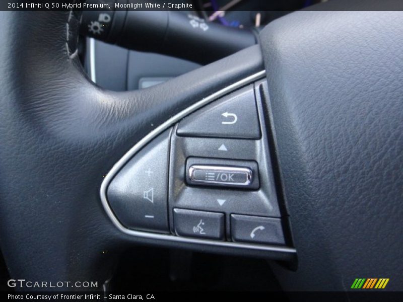 Moonlight White / Graphite 2014 Infiniti Q 50 Hybrid Premium