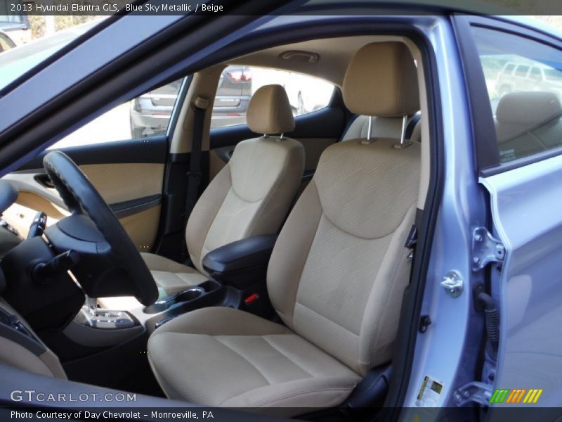 Blue Sky Metallic / Beige 2013 Hyundai Elantra GLS