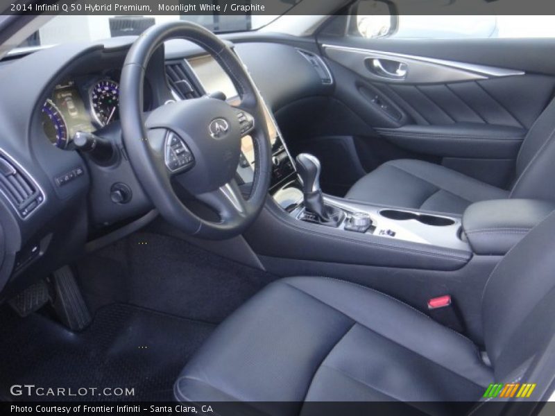 Moonlight White / Graphite 2014 Infiniti Q 50 Hybrid Premium