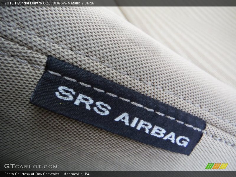 Blue Sky Metallic / Beige 2013 Hyundai Elantra GLS