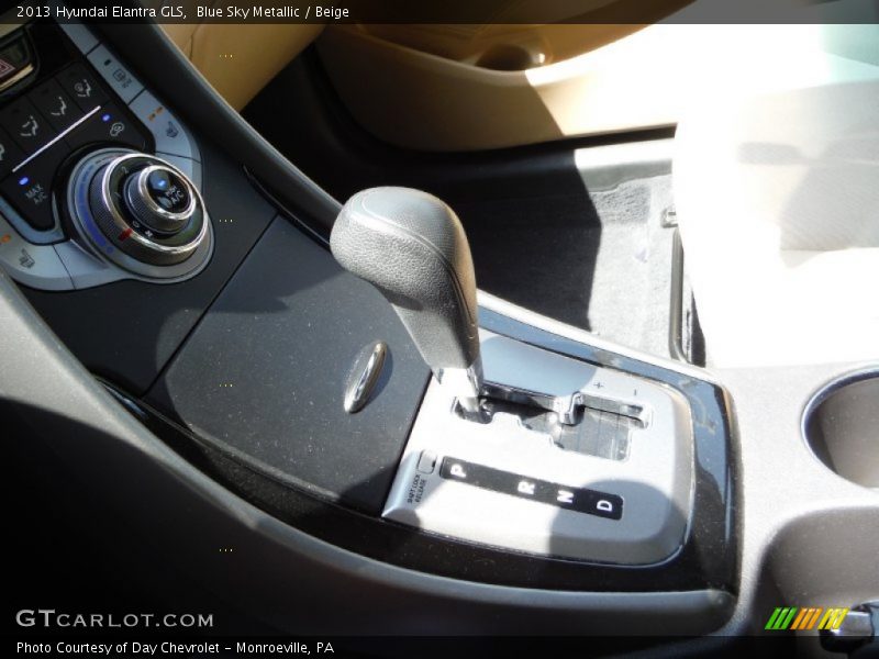 Blue Sky Metallic / Beige 2013 Hyundai Elantra GLS