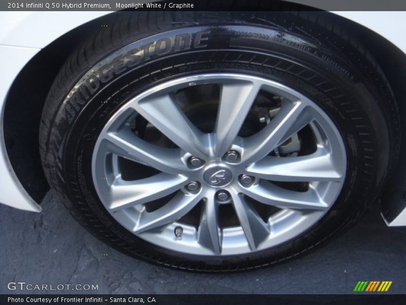 Moonlight White / Graphite 2014 Infiniti Q 50 Hybrid Premium