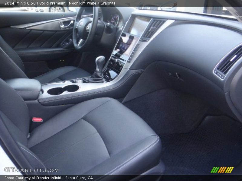 Moonlight White / Graphite 2014 Infiniti Q 50 Hybrid Premium